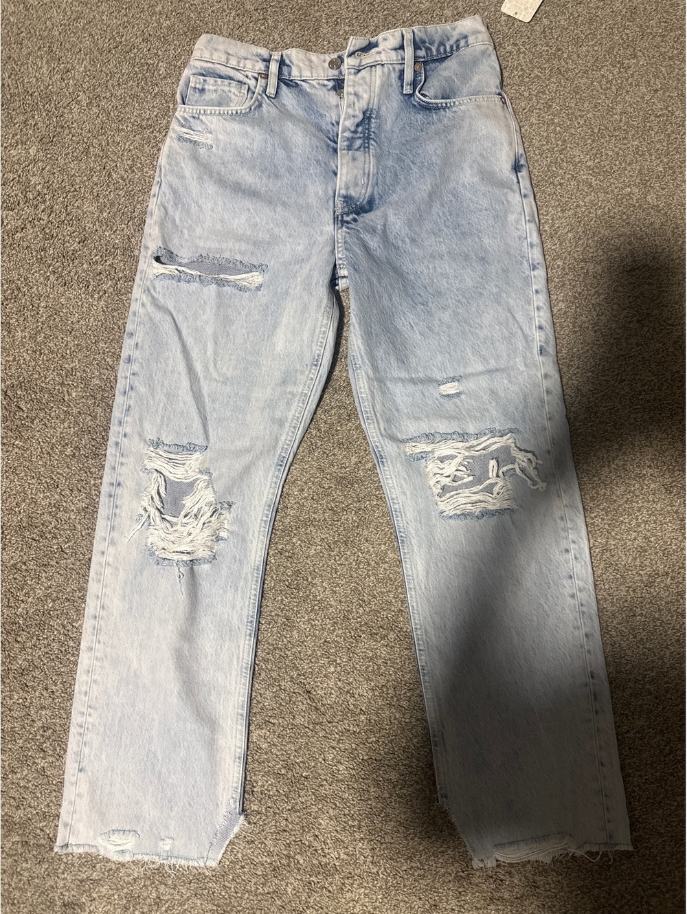 We The Free Light Wash Distressed Jeans Size 27